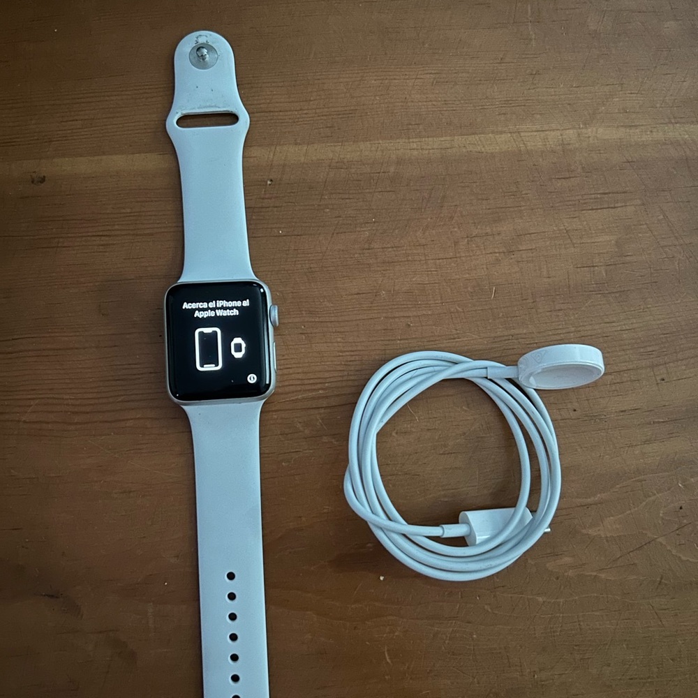 Apple Smartwatch with White Band